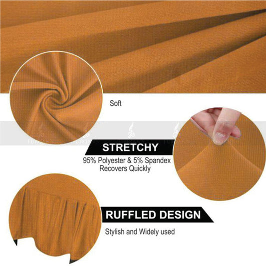 Frill Style Micro Mesh Chair Cover copper  (Color)