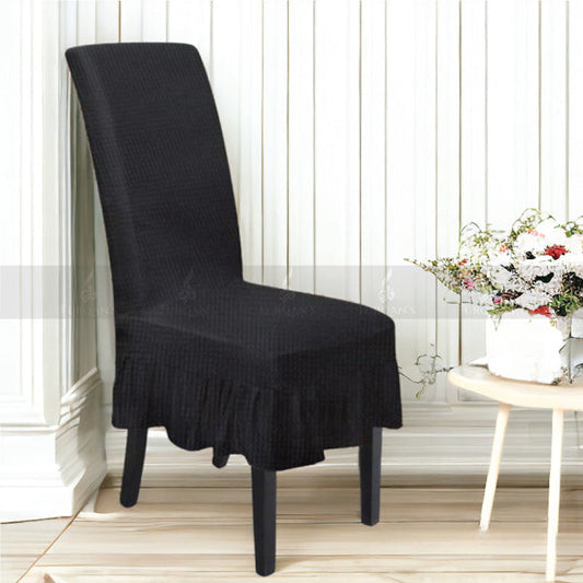 Frill Style Micro Mesh Chair Cover copper  (Color)