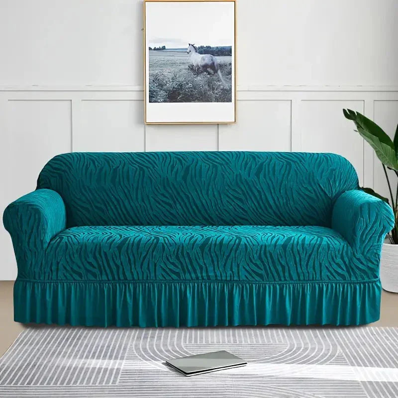 Premium Zebra Velvet Sofa Covers